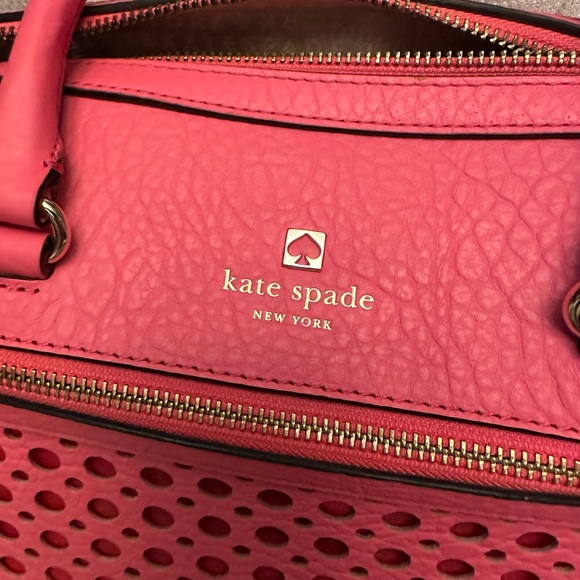 NWOT Kate Spade Coral Satchel with Perforated Design - Picture 2 of 13
